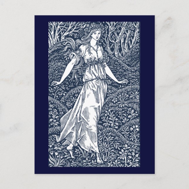 Cartão Postal William Morris Lady (Frente)