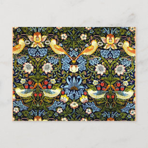 Cartão Postal William Morris: Morango Ladrão design de colheita