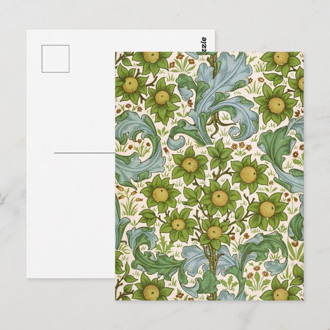 Cartão Postal William Morris' Orchard Pattern Art Nouveau (Frente/Verso)