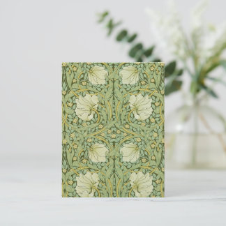 Cartão Postal William Morris Pimpernel Floral Blue Wallpaper