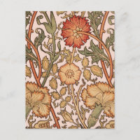 William Morris Pink Rose Flower Wallpaper Padrão