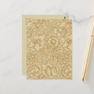 Cartão Postal William Morris Poppy Floral Wallpaper