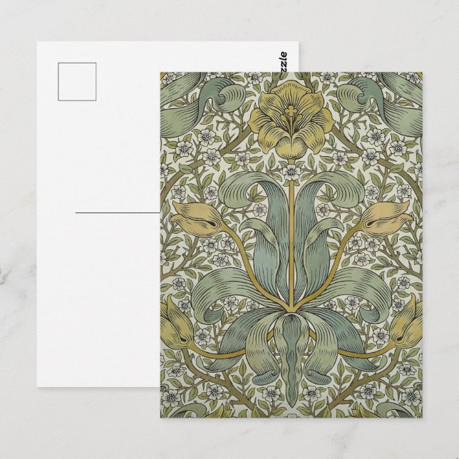 Cartão Postal William Morris Primavera Thicket Classic Pattern (Frente/Verso)