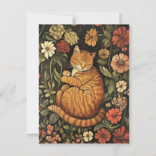 Cartão postal William Morris Red Cat Vintage