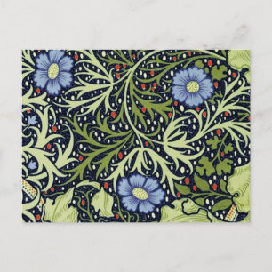 Cartão Postal William Morris Seaweed Flor Antiquado