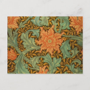 Cartão Postal William Morris Solteiro Stem Pattern Art Nouveau