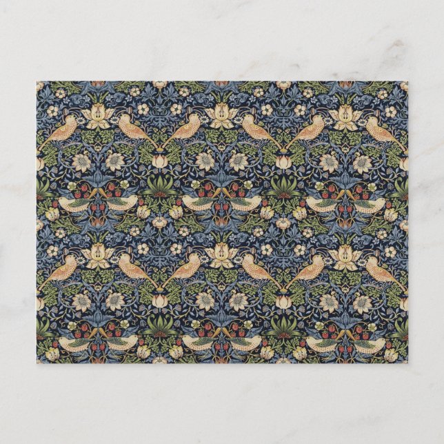 Cartão Postal William Morris Strawberry Thief (Frente)