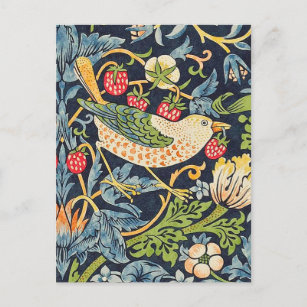 Cartão Postal William Morris Strawberry Thief Padrão Floral