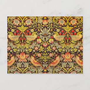 Cartão Postal William Morris Strawberry Thief Pattern