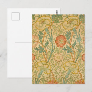 Cartão Postal William Morris - Vintage Pink e Rosa