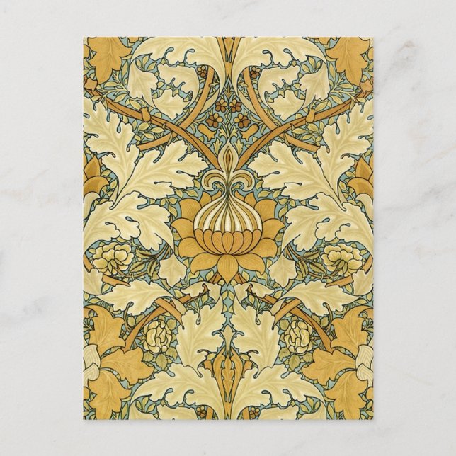 Cartão Postal William Morris Wallpaper Impressão (Frente)