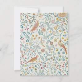 Cartão Postal William Morris - Wallpaper Owl e Berries