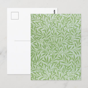 Cartão Postal William Morris Willow Flower Classic Green