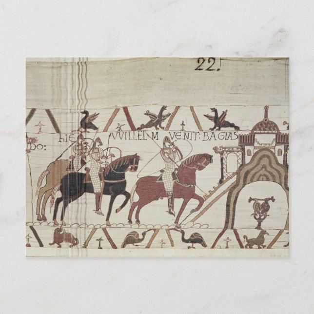 Cartão Postal William o Conquistador chega em Bayeux (Frente)