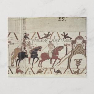Cartão Postal William o Conquistador chega em Bayeux