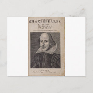 Cartão Postal William Shakespeare, 1623