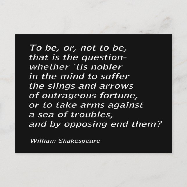 Cartão Postal William Shakespeare "Hamlet" (Frente)