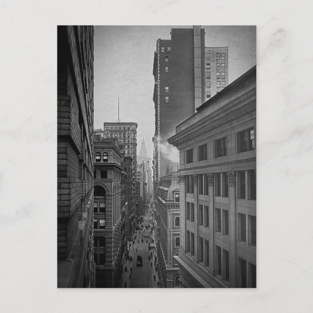 Cartão Postal William Street North Do Exchange Place Nova York (Frente)