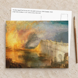 Cartão Postal William Turner - A Queima do Parlamento