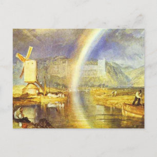 Cartão Postal william turner arundel castle, com arco-íris c 182