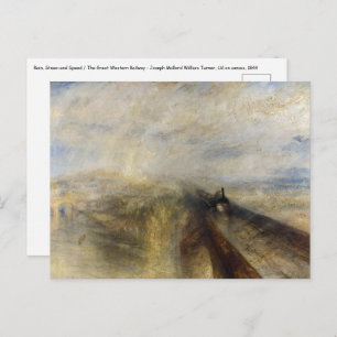Cartão Postal William Turner - Chuva, Vapor e Velocidade