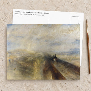 Cartão Postal William Turner - Chuva, Vapor e Velocidade