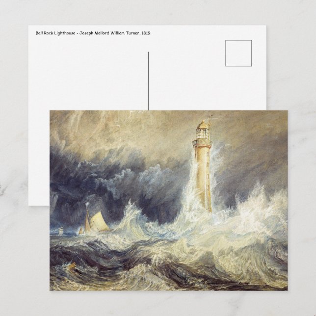 Cartão Postal William Turner - Farol de Bell Rock (Frente/Verso)