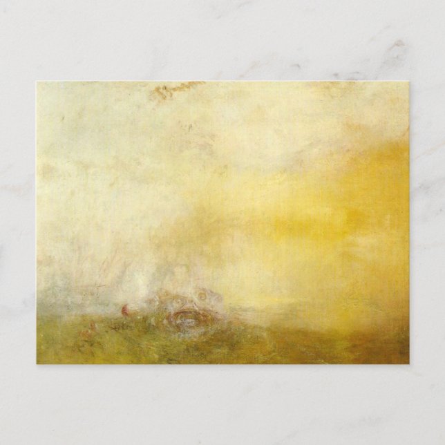 Cartão Postal William Turner - nascer do sol com monstros marinh (Frente)