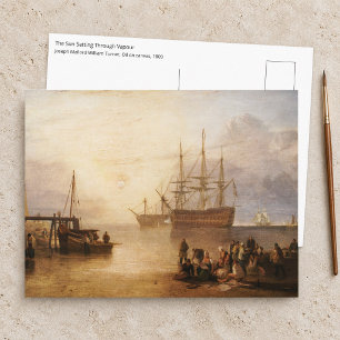 Cartão Postal William Turner - O Sol se Pondo Através do Vapor