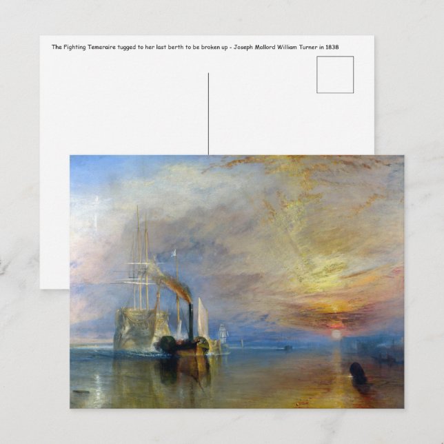 Cartão Postal William Turner - O Temerário de Luta (Frente/Verso)