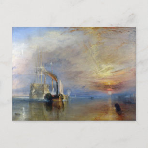 Cartão Postal William Turner: Temerário rebocado para o último