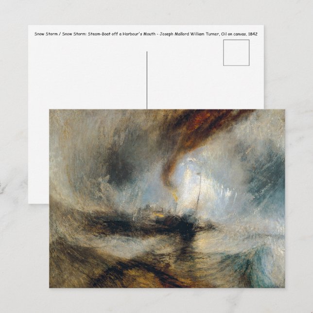 Cartão Postal William Turner - Tempestade de Neve (Frente/Verso)