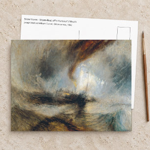 Cartão Postal William Turner - Tempestade de Neve
