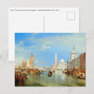Cartão Postal William Turner - Veneza, A Dogana e San Giorgio