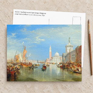 Cartão Postal William Turner - Veneza, A Dogana e San Giorgio