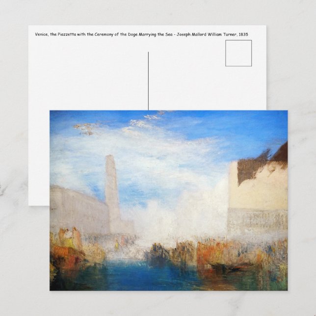 Cartão Postal William Turner - Veneza, a Piazzetta (Frente/Verso)