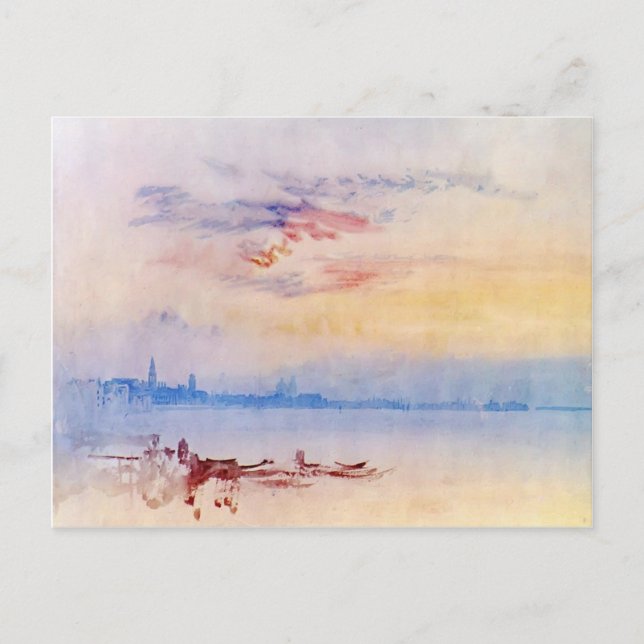 Cartão Postal William Turner-Veneza, East de Guidecca, Sunrise (Frente)