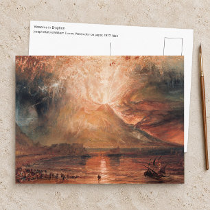 Cartão Postal William Turner - Vesúvio em Erupção