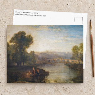 Cartão Postal William Turner - Vista da Colina e da Ponte de Ric