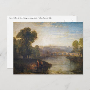 Cartão Postal William Turner - Vista de Richmond Hill e Bridge