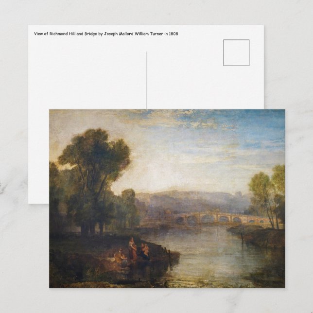 Cartão Postal William Turner - Vista de Richmond Hill e Bridge (Frente/Verso)