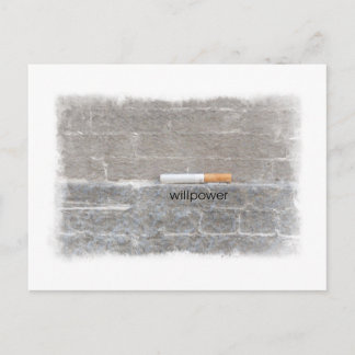 Cartão Postal Willpower Sair De Fumar Último Cigarro