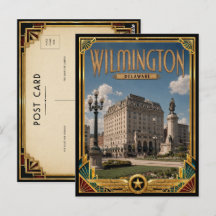 Wilmington Delaware Arte Vintage Art Deco Idade Do