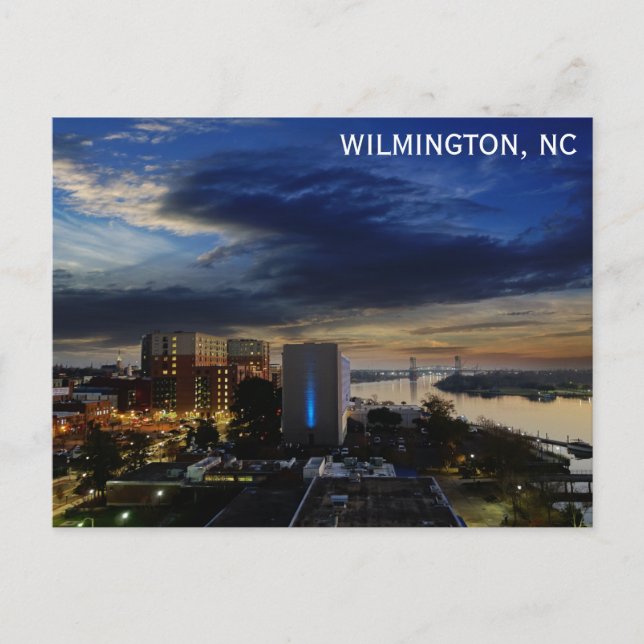 Cartão Postal Wilmington North Carolina Cape Fear River Viagem (Frente)
