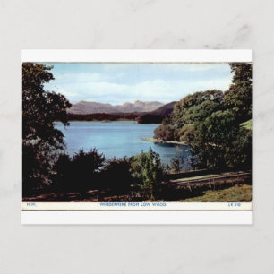 Cartão Postal Windermere a partir de Low Wood Vista do Lago Vint