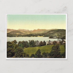 Cartão Postal Windermere e Langdale Pikes, distrito do lago, Eng