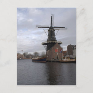 Cartão Postal Windmill "De Adriaan", Haarlem