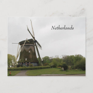 Cartão Postal Windmill, Holland, Países Baixos, Amesterdã, Pa