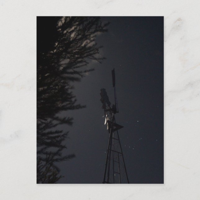 CARTÃO POSTAL WINDMILL NIGHT SKY QUEENSLAND AUSTRÁLIA (Frente)