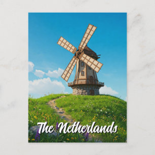 Cartão Postal Windmill, Países Baixos
